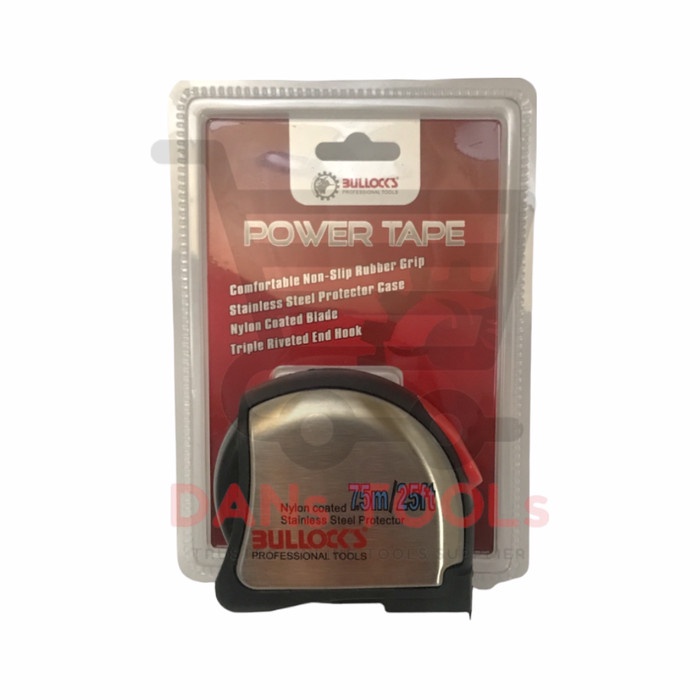 Meteran BULLOCKS Stainless Steel Protector Case - Power Measuring Tape