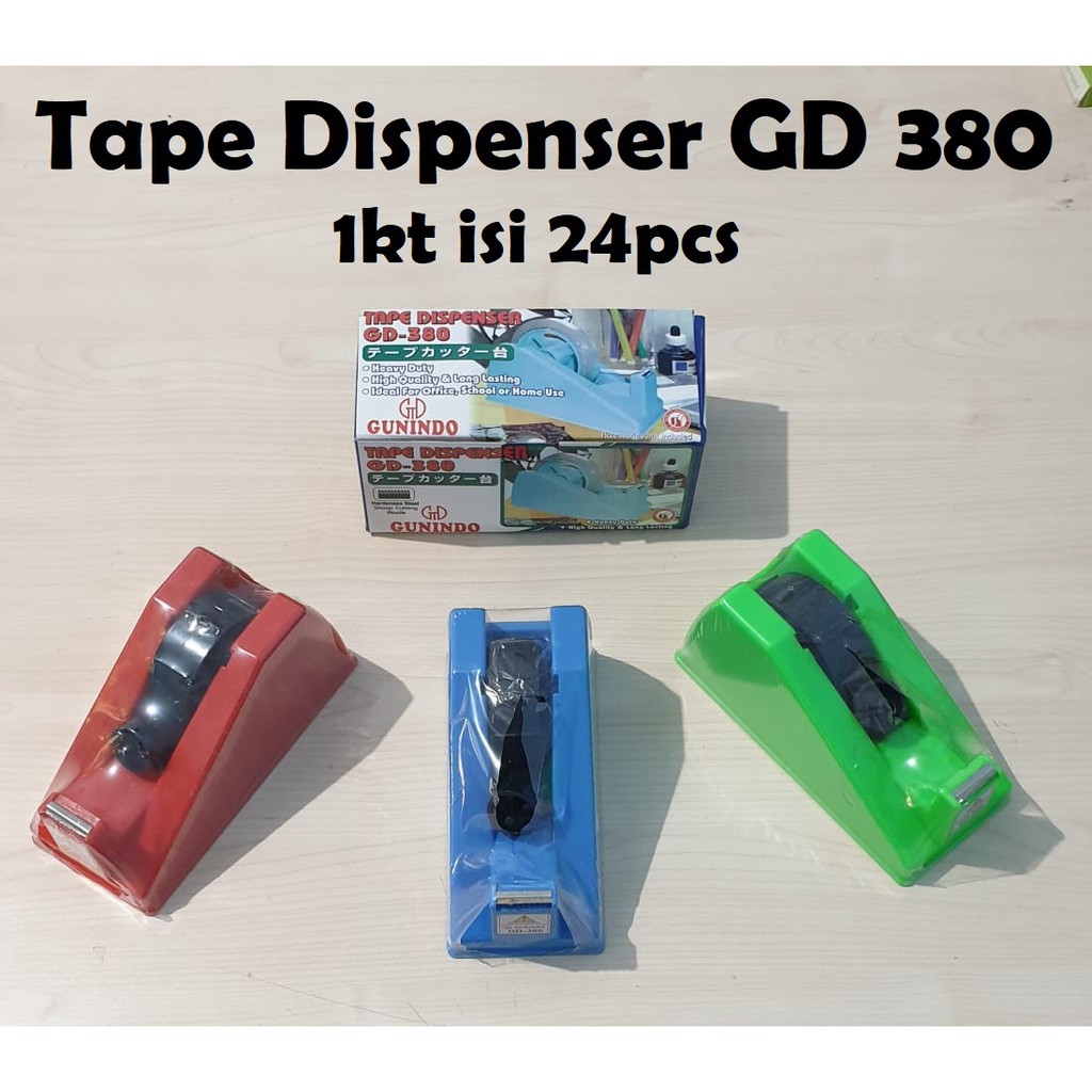 Tape Dispenser Meja GUNINDO GD-380  Tempat Selotip Solasi