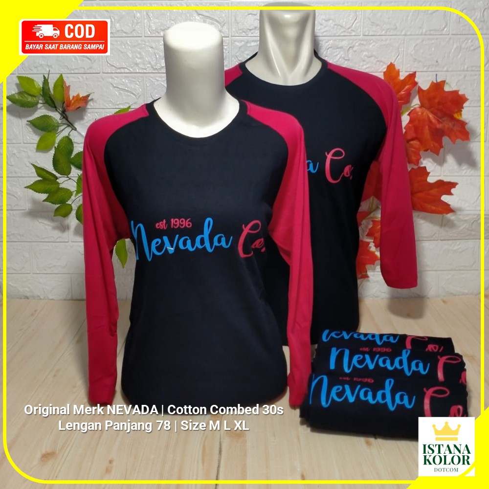 Kaos Nevada Panjang 78 Polos Pria Wanita Remaja Distro Asli Ori Original Matahari Mall Grosir Murah