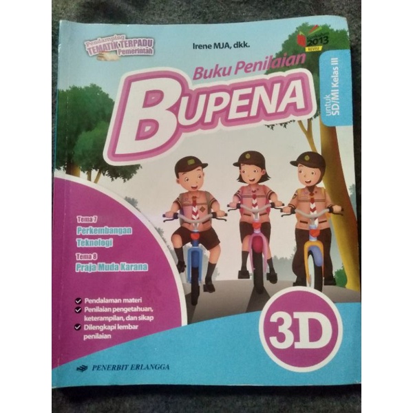 Buku Bupena SD kelas 3 3D Erlangga bekas