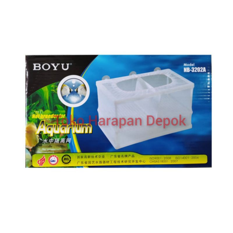 BOYU NB-3202A NB 3202A net breeder aquarium jaring pemisah sekat karantina ikan