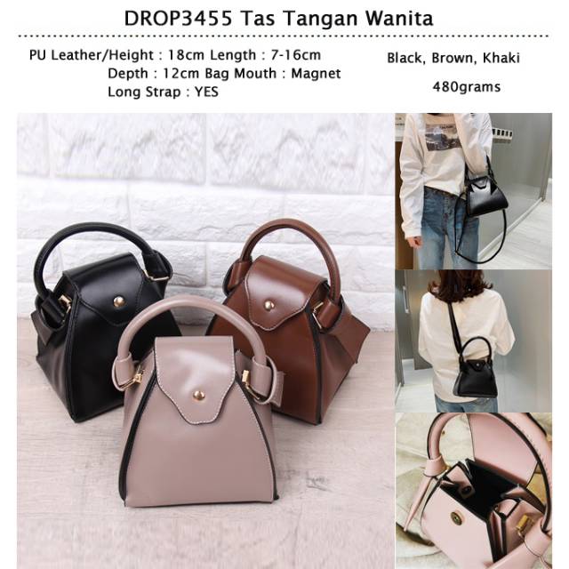 DROP3455. SALE Tas Tangan Wanita. Bahan PU Leather