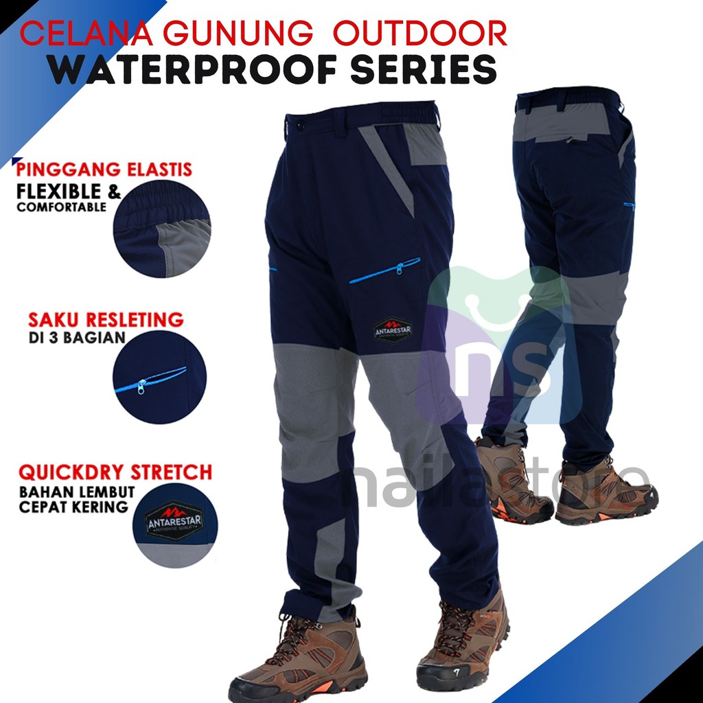  CELANA  GUNUNG  PRIA  PANJANG WATERPROOF CELANA  OUTDOOR ANTI 