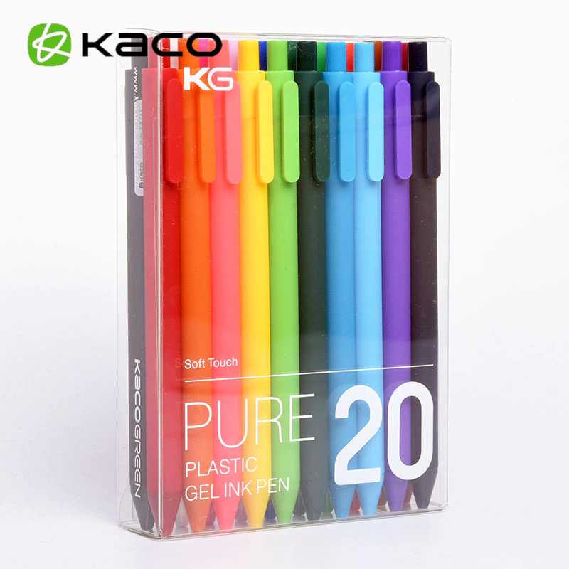 

KACO PURE Candy Gel Pen Pena Pulpen Bolpoin 0.5mm 20PCS (Colorful Ink)