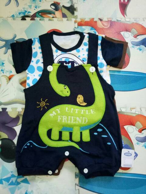 Baju jumper bayi baju kodok 2pcs karakter little friend