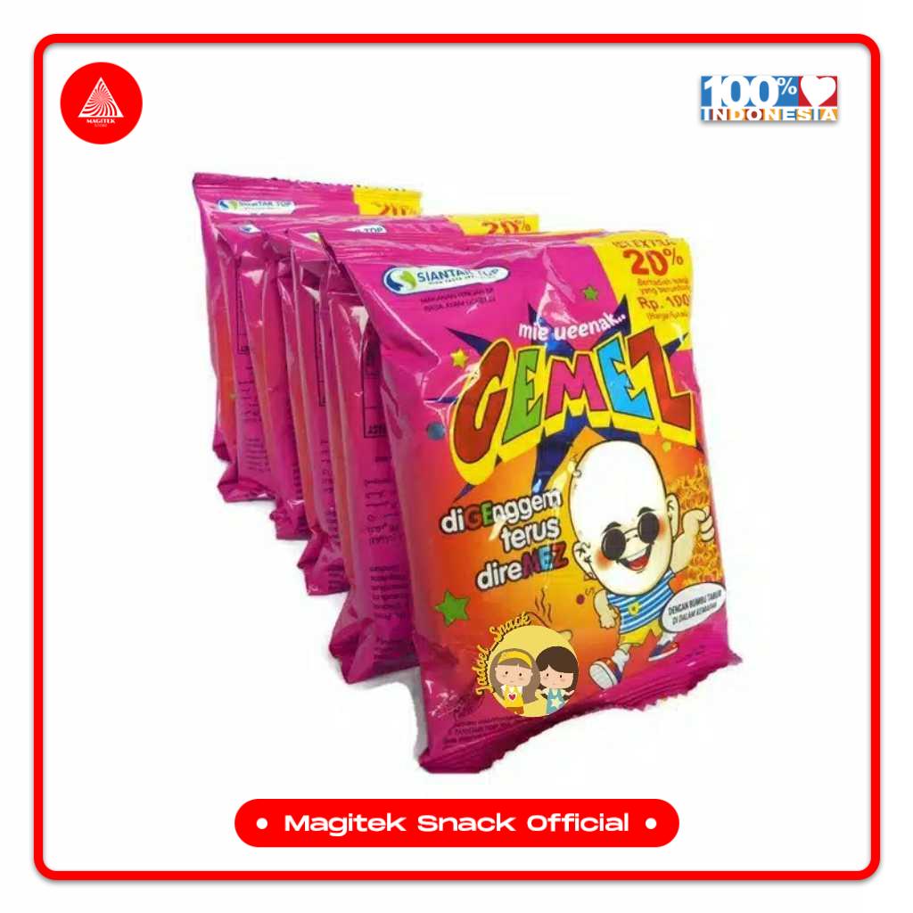 

[SNACK] Mie Gemez - Mie Gemez Boboho - Mie Gemez Botak [10pcs]