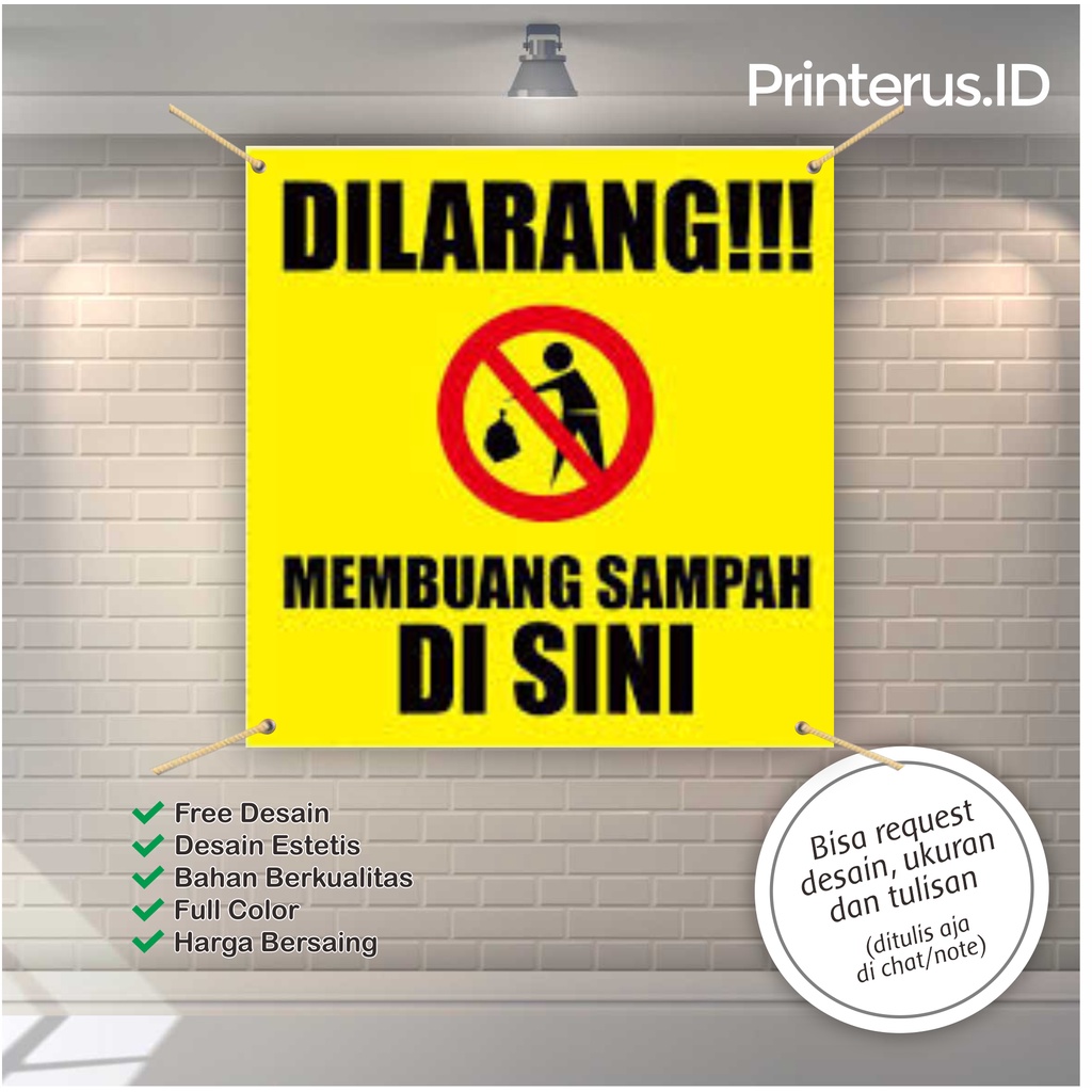 Jual Spanduk Banner Dilarang Buang Sampah Sembarangan Murah Shopee Indonesia 3691