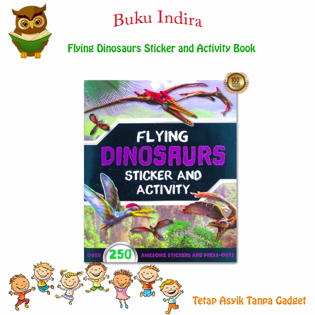 Buku Import Anak Flying  Dinosaurs Sticker and Activity Book