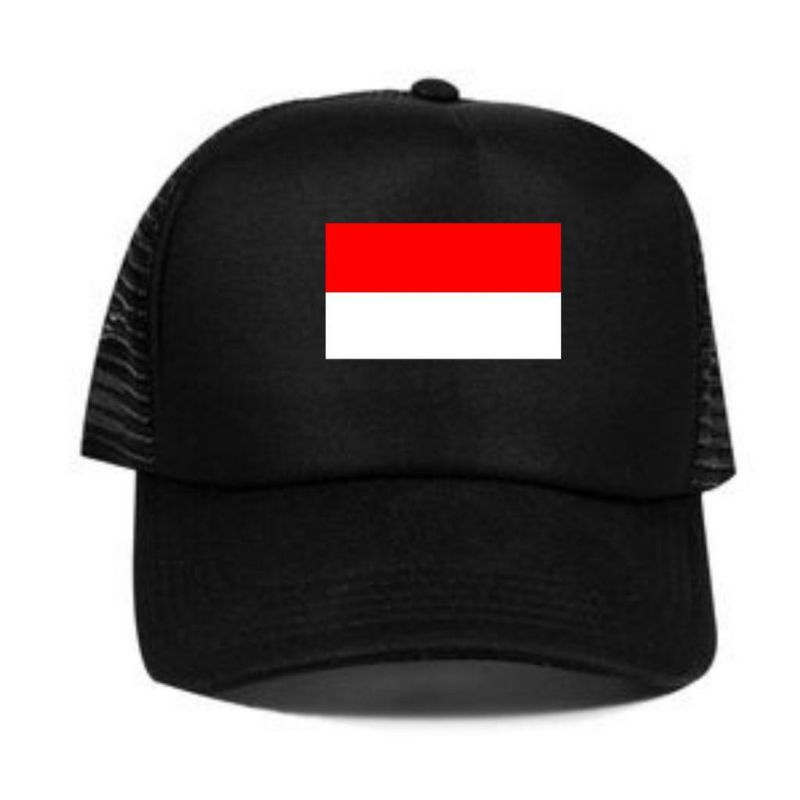 topi trucker jaring Bendera merah putih indonesia raya