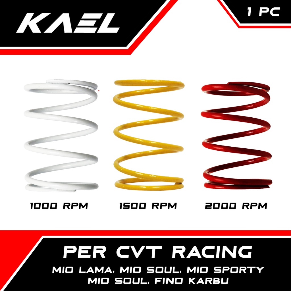 Per CVT Racing 1000-1500-2000 RPM Yamaha Mio Karbu-Soul-Sporty-Smile &amp; Fino Carbu Old-Lama-Awal Pir-Ver-Peer Pully-Puly-Puli-Pulli