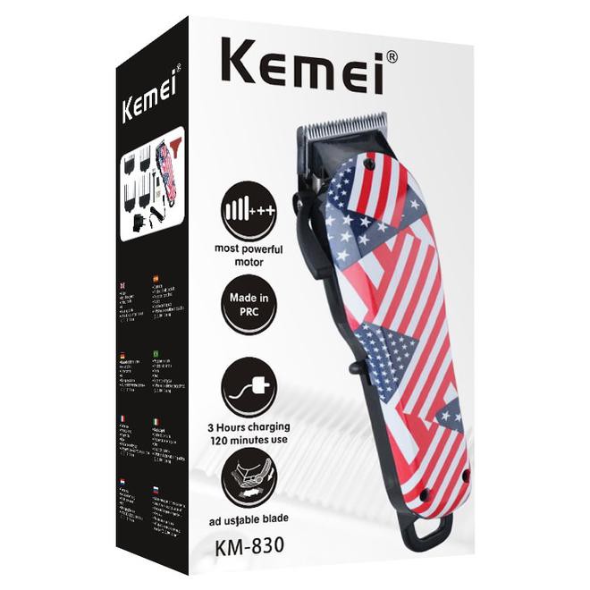 READY STOCK CUKURAN RAMBUT ELEKTRIK KEMEI 830 HAIR CLIPPER RECHARGEABLE KM-830