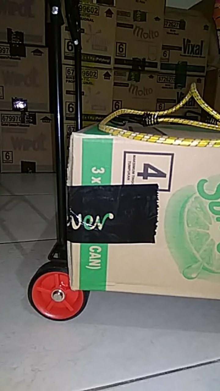 Kenmaster Trolley Cart Kt261 Black Troli Lipat Hitam Bawa Aqua Galon