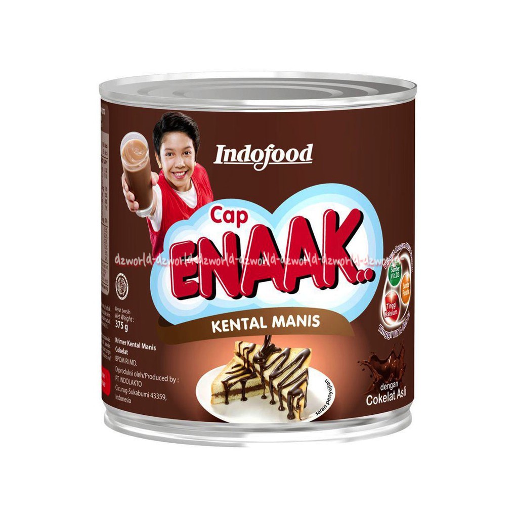 

Cap Enaak Kental Manis Susu Kental Manis Rasa Coklat Kemasan Kaleng 370gr