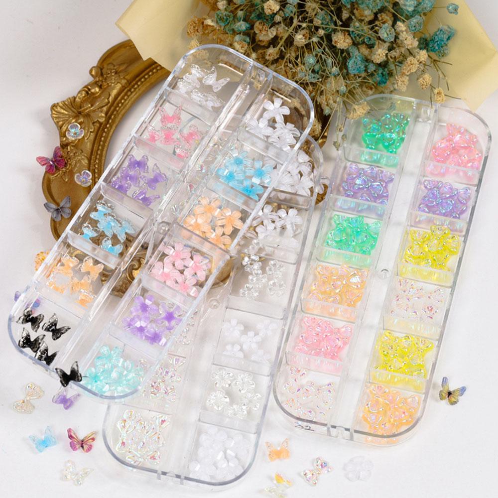 Needway  Dekorasi Nail Art Resin Glitter Warna-Warni Manicure Ornaments