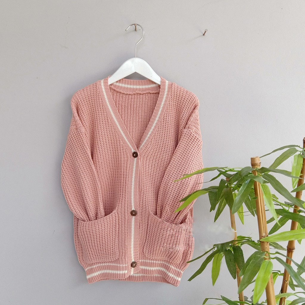 Belleza Outlet baju rajut Cardigan rajut atasan wanita Kimy outer