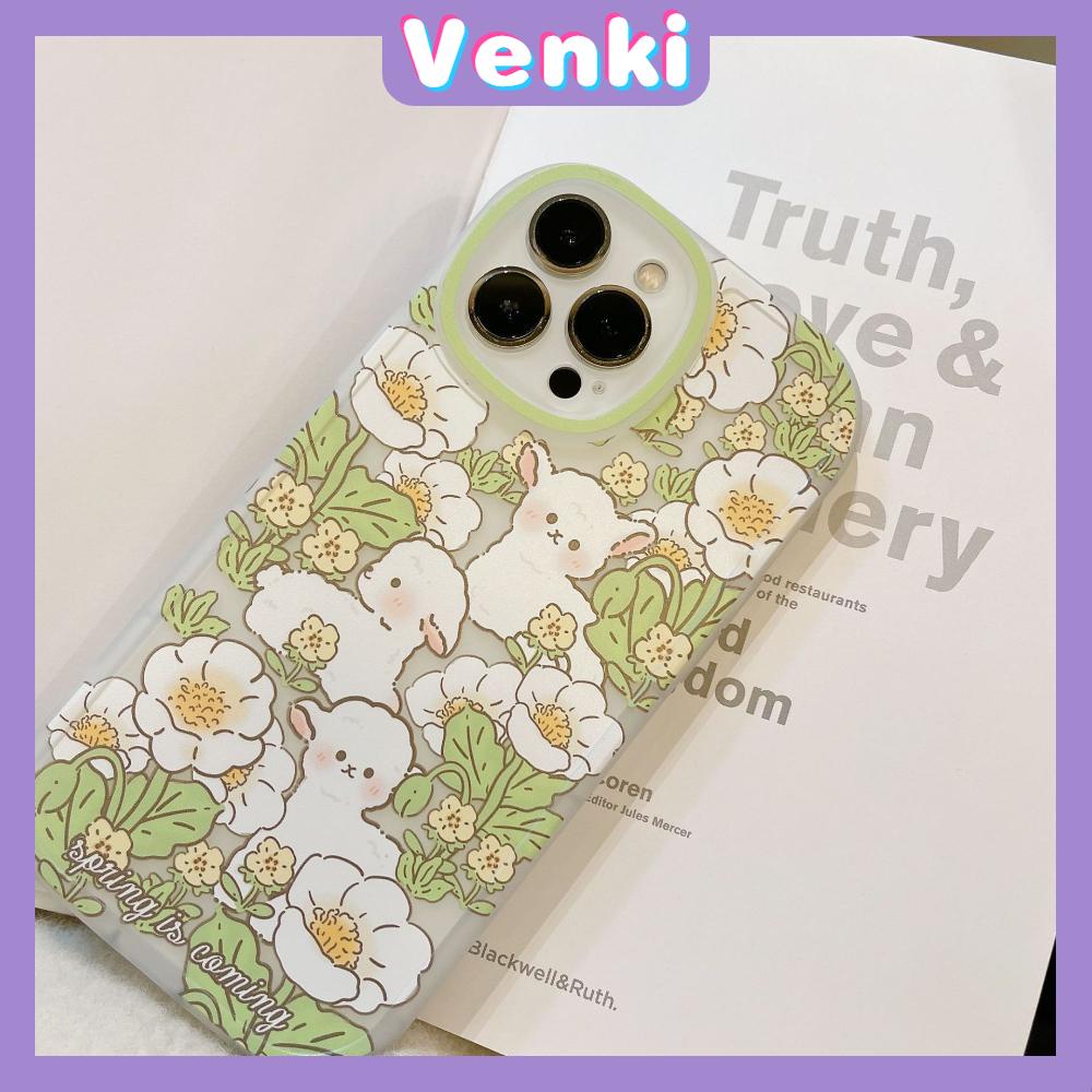 iPhone Case Silicone Soft Case Clear Case TPU Airbag Shockproof Full Coverage Protection Camera Lamb Flower For iPhone 13 Pro Max iPhone 12 Pro Max iPhone 11 iPhone 7 Plus