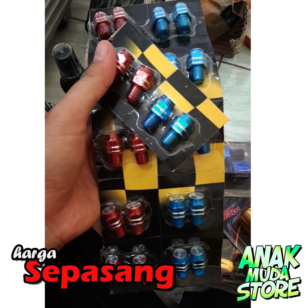 (TLS1) Tutup Lubang Baut Spion Smile ( Honda / Yamaha) LOGO Emoticon Smile Variasi Motor Penutup Drat Spion Beat Supra Mio Grand Vixion Nmax Vario-2