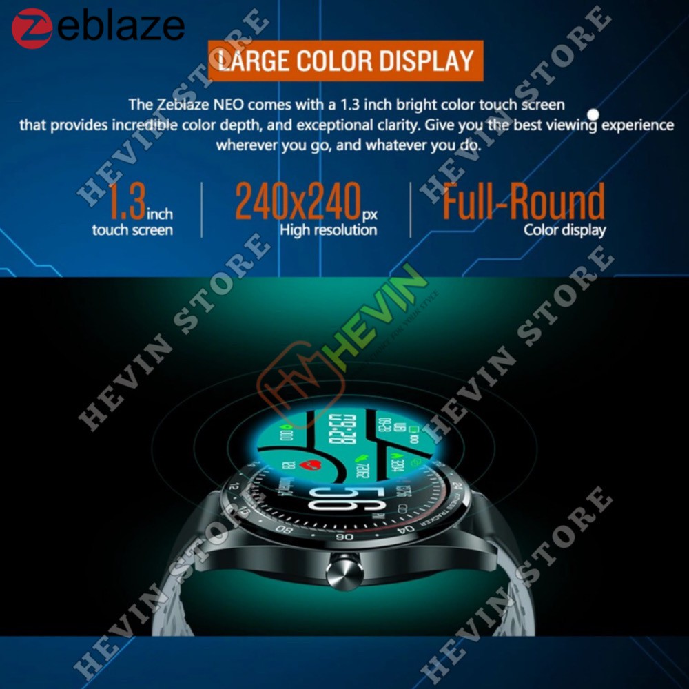 ZEBLAZE NEO IP67 WATERPROOF HEART RATE PREMIUM SAMRT WATCH