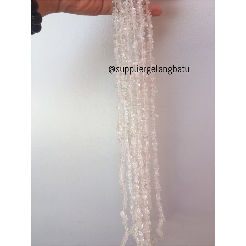 kerikil Batu alam white quartz kuarsa putih 1cm kilap aksesoris craft bahan supplier grosir fashion