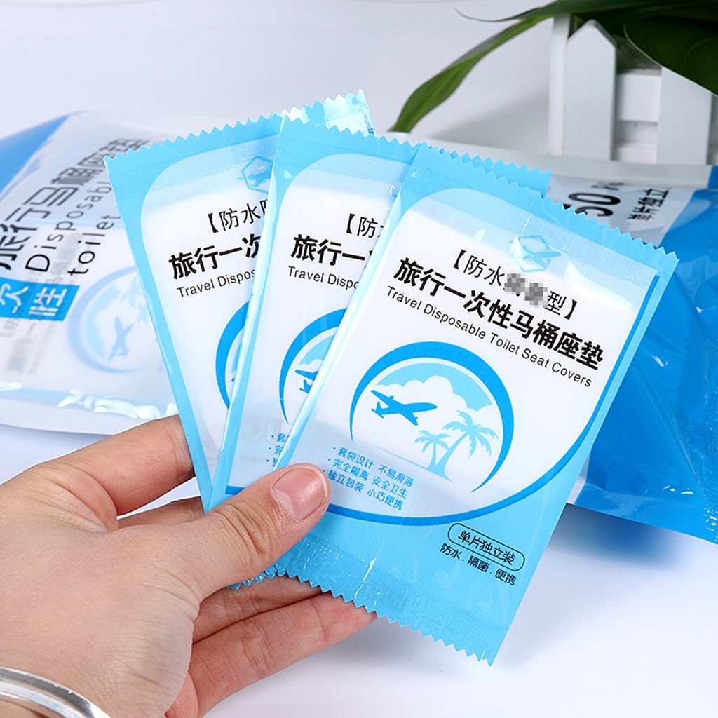 ☛TK☚ Travel Toilet Seat Cover Disposable Alas Duduk Kloset Toilet Plastik R701