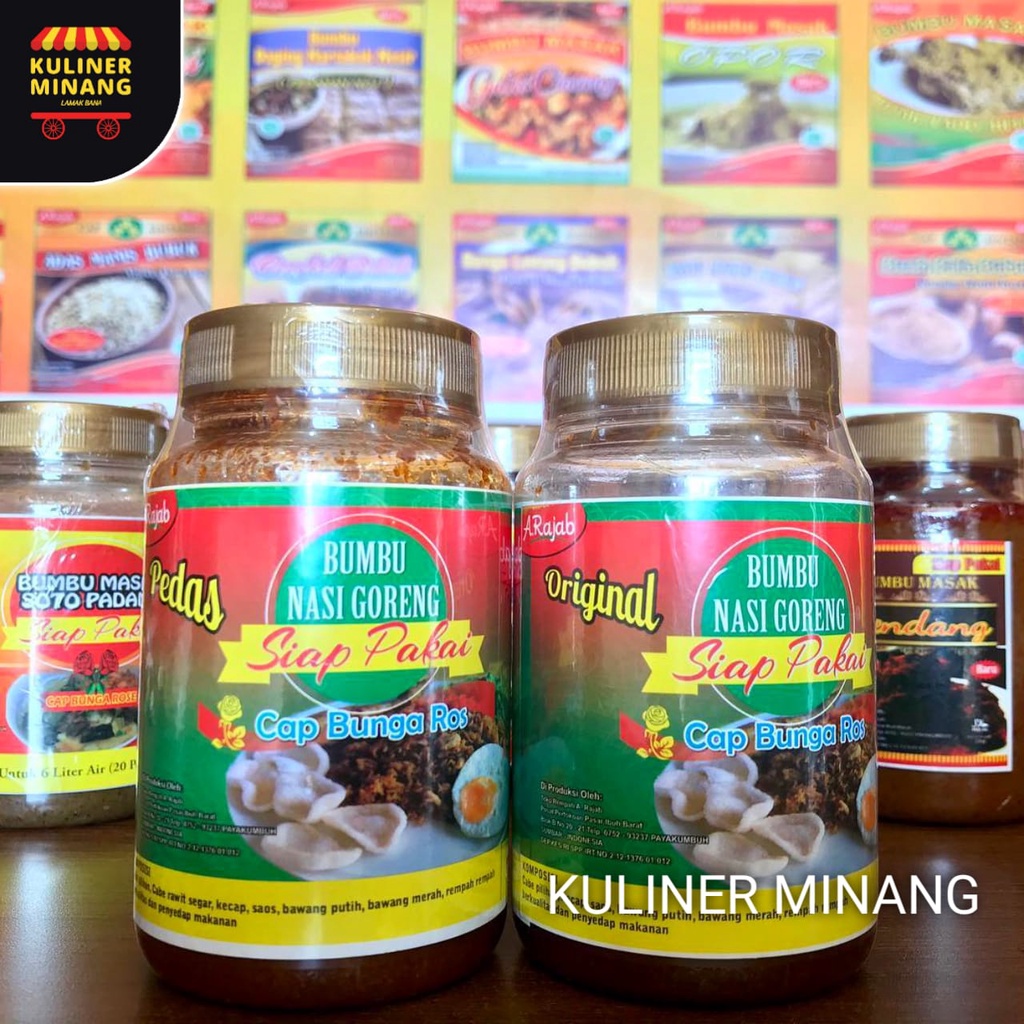 

Bumbu Masak Nasi Goreng Siap Saji Asli A. Rajab Original Oleh-Oleh Cemilan Makanan Khas Payakumbuh Padang Asli Jajanan Snack Kuliner Minang Kabau AX00