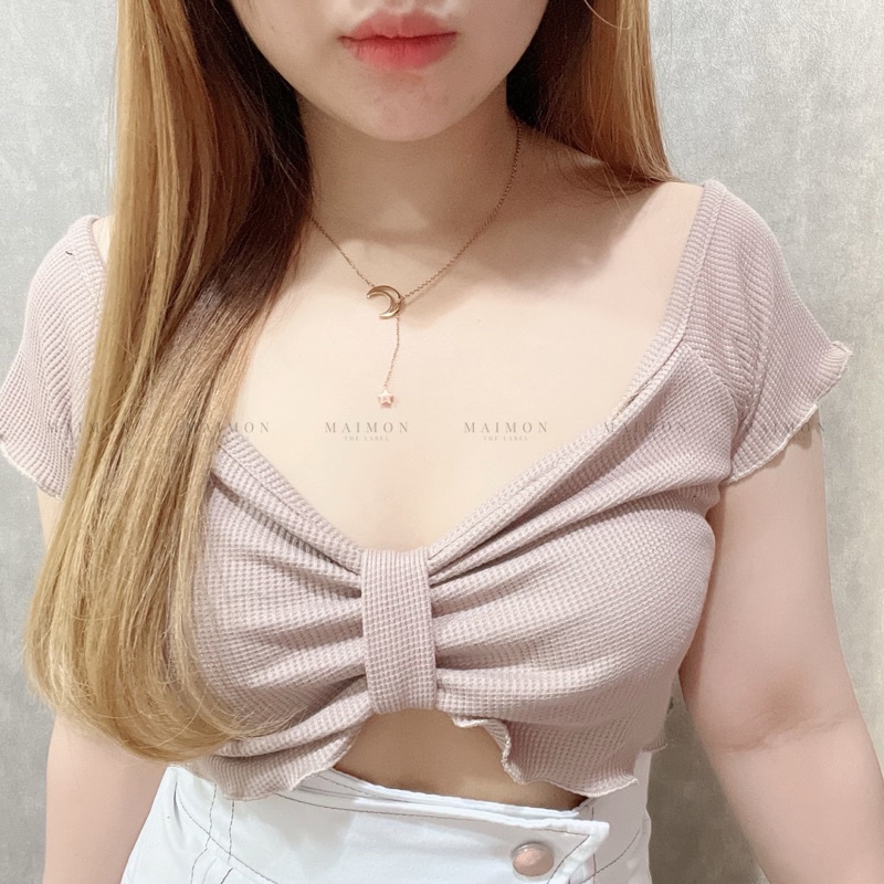 Bowie Summer Crop Top | Atasan Wanita Korean Fashion | Maimon Grosir