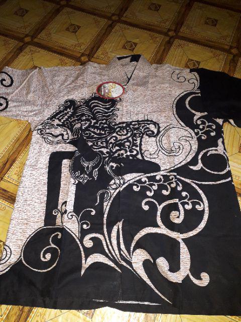 Pabrik Batik Hrb026 Kenongo Kemeja Batik Pria Tosca Pendek Pekalongan Padi M L Xl Sogan Tulis Halus