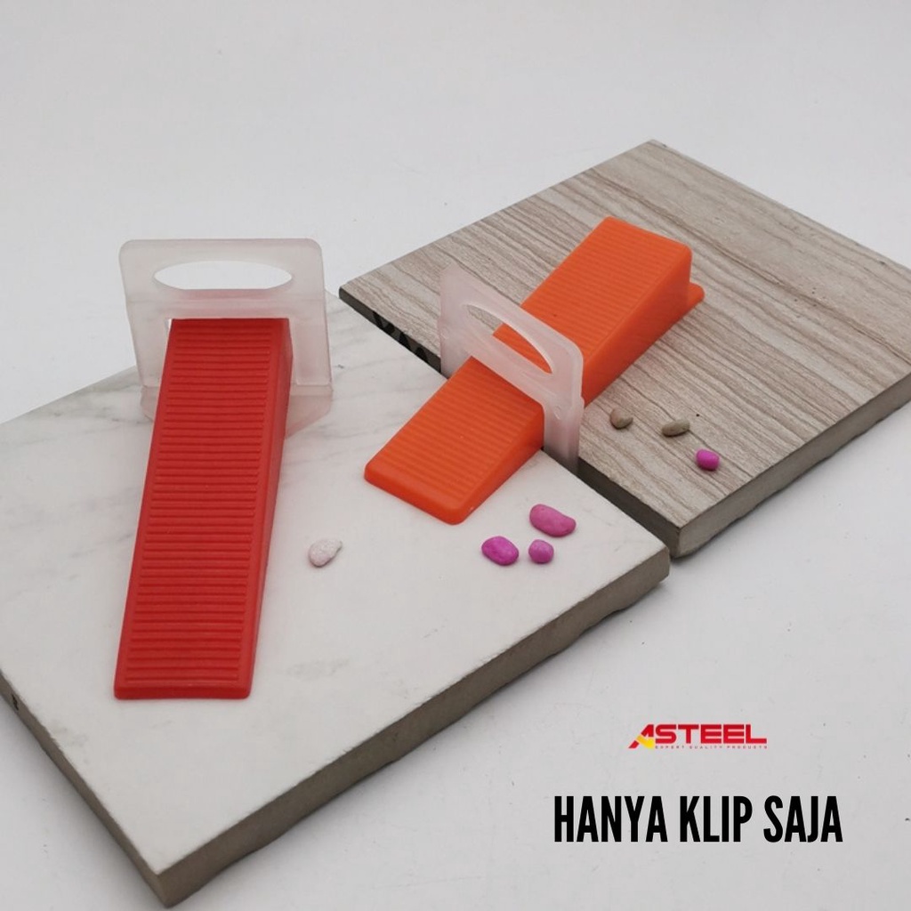 ASTEEL Promo Hemat Clips 1mm Alat Perata Keramik Tile Leveling System Murah - Klip 1mm Perata Keramik - Nat Keramik - Tile Leveling Keramik - Tile Leveling System - Alat Bantu Pasang Keramik - Alat Pasang Keramik - Alat Perata Granit