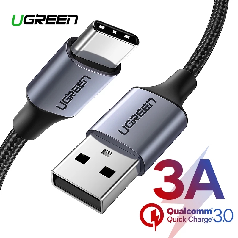 UGREEN 3A Type C Fast Charging Nylon Braid Data Cable for Samsung mobile phone