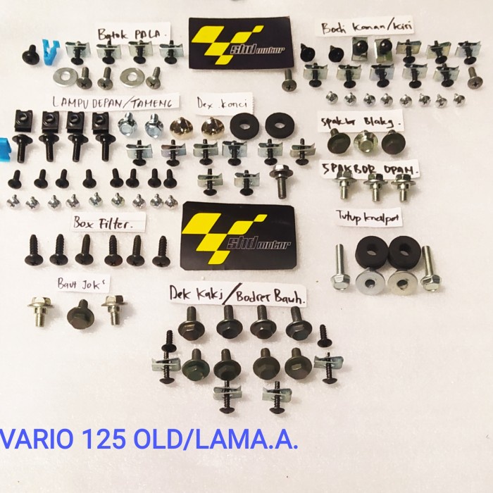 baut full body motor honda vario 125 lama/baut lengkap fullset body vario 125 old