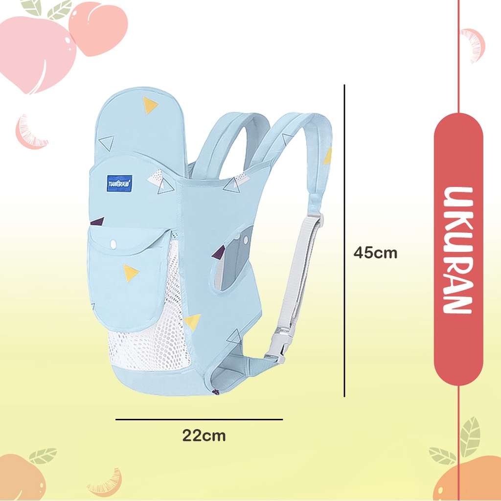 MOMOGII Gendongan Bayi Depan  Hipseat Baby Carrier