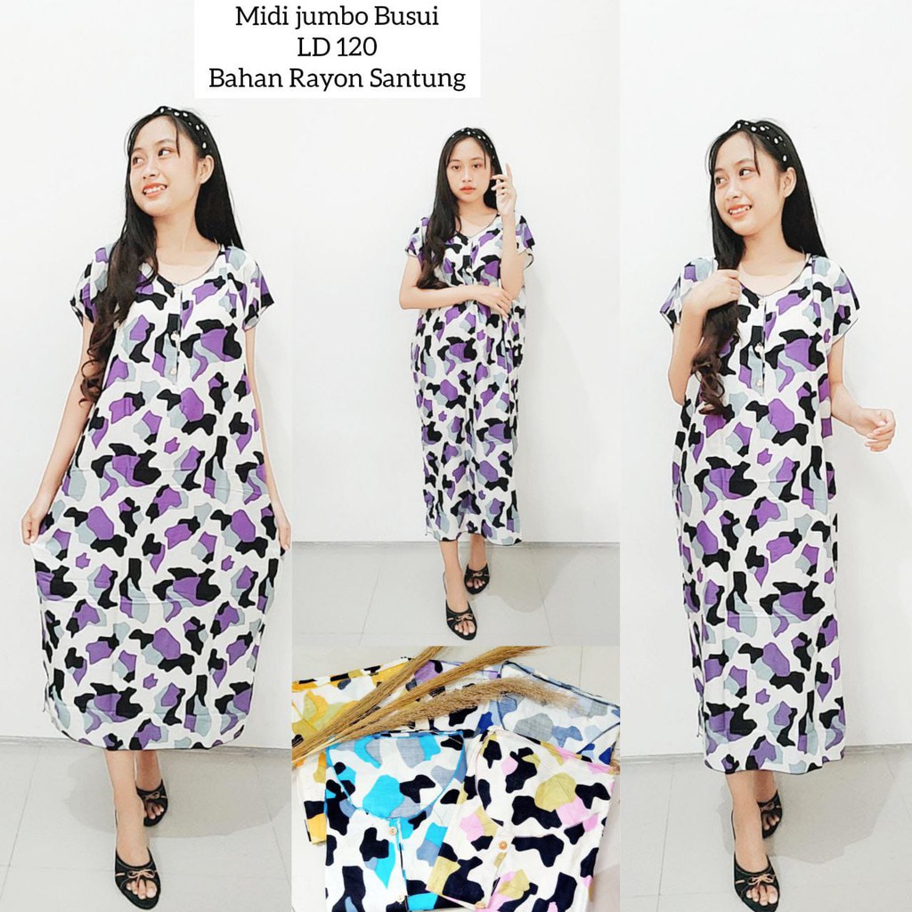 DASTER MIDI JUMBO BUSUI VIRAL BAJU TIDUR JUMBO KEKINIAN TIE DYE HARGA GROSIR MOTIF RANDOM SURABAYA