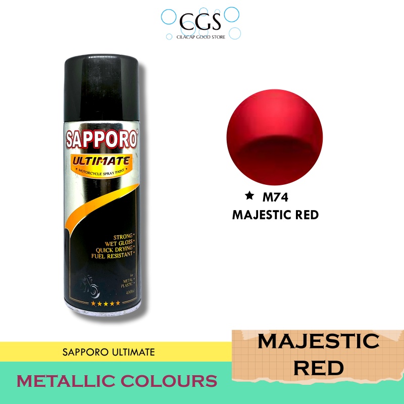 SAPPORO MAJESTIC RED M74 - cat sapporo merah - sapporo m74 - cat merah doff - cat merah pcx - pilok 