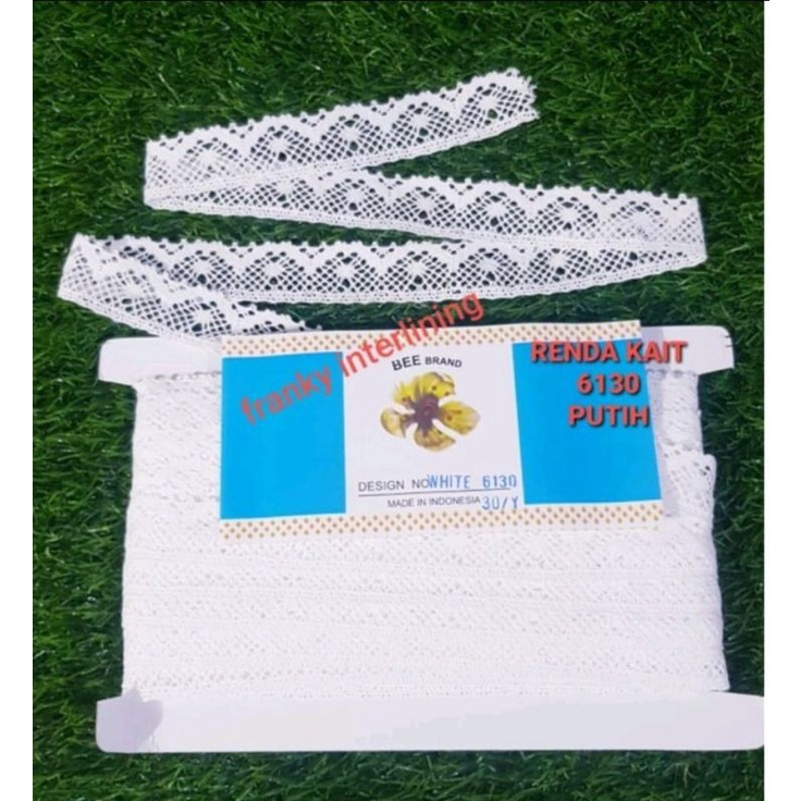 RENDA KAIT 6130 LEBAR 2CM HARGA PER PACK ISI 30 YARD