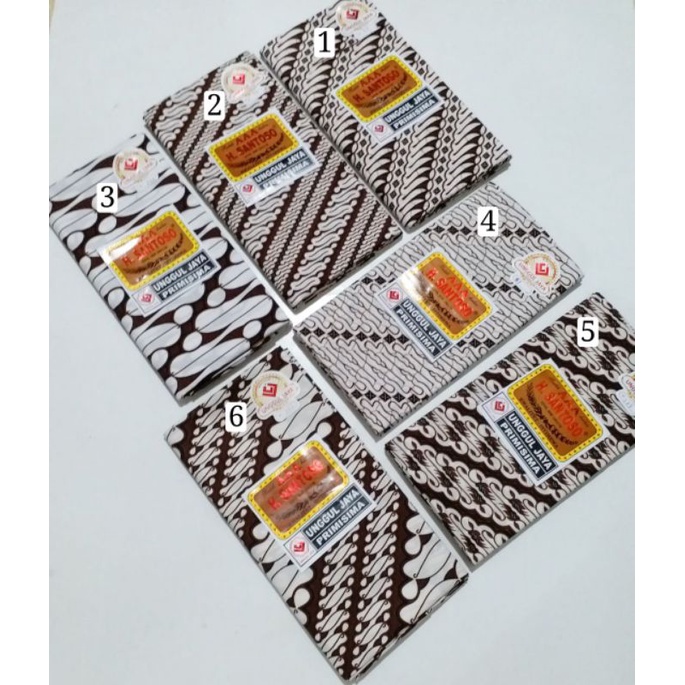 Kain Batik Unggul Jaya  H santoso AAA putih seno