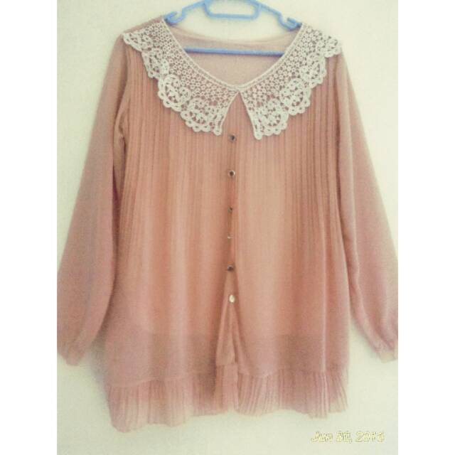 BLUS PLISKET CHIFFON