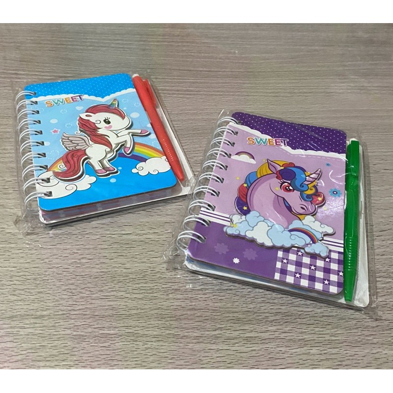

Notebook notes spiral notebook unicorn bolpen