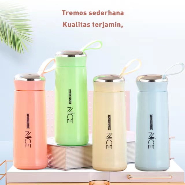 BB7 - Botol Minum Kaca Nice 400ML // Cangkir Kaca Nice BPA FREE