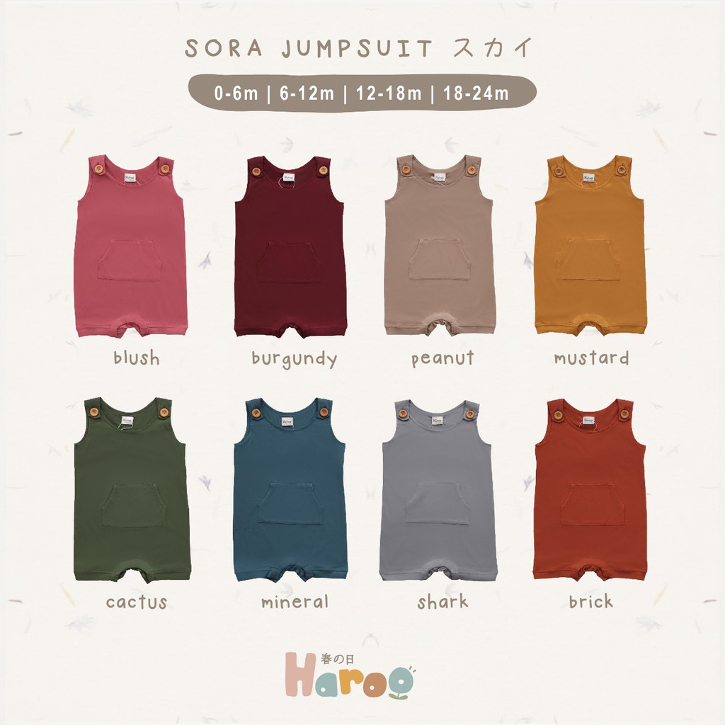 Haroo Sora Jumpsuit 0-24M Jumpsuit Bayi / Jumper Bayi / Baju Bayi Terusan