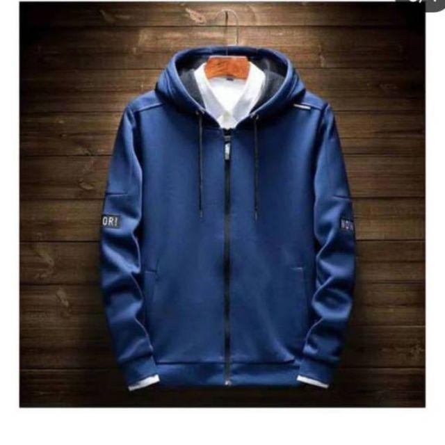 Jaket Pria NOW OR ZIPPER Hoodie Fleece Tebal 2513