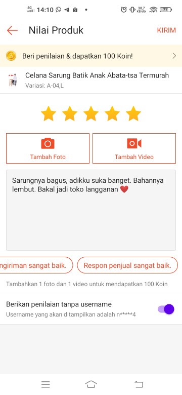 Celana Sarung Batik Anak Abata-tsa Termurah