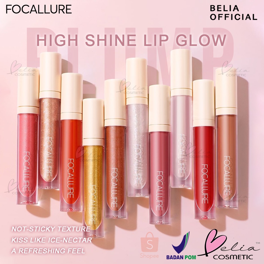 ❤ BELIA ❤ FOCALLURE Plump High Shine Lip Glow FA153 | Plumpmax | Lipgloss Lip Gloss | Lip Plumper | BPOM