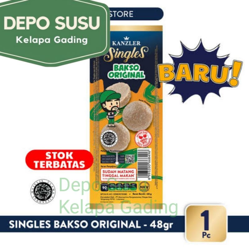 Kanzler Bakso Singles 48gr Original Keju Sosis Mini Hot Gochujang 65gr 48 65 gr