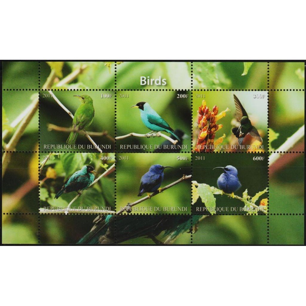 

Perangko Filateli #F50 - Burundi MNH Miniature Sheet 2011 Birds #2