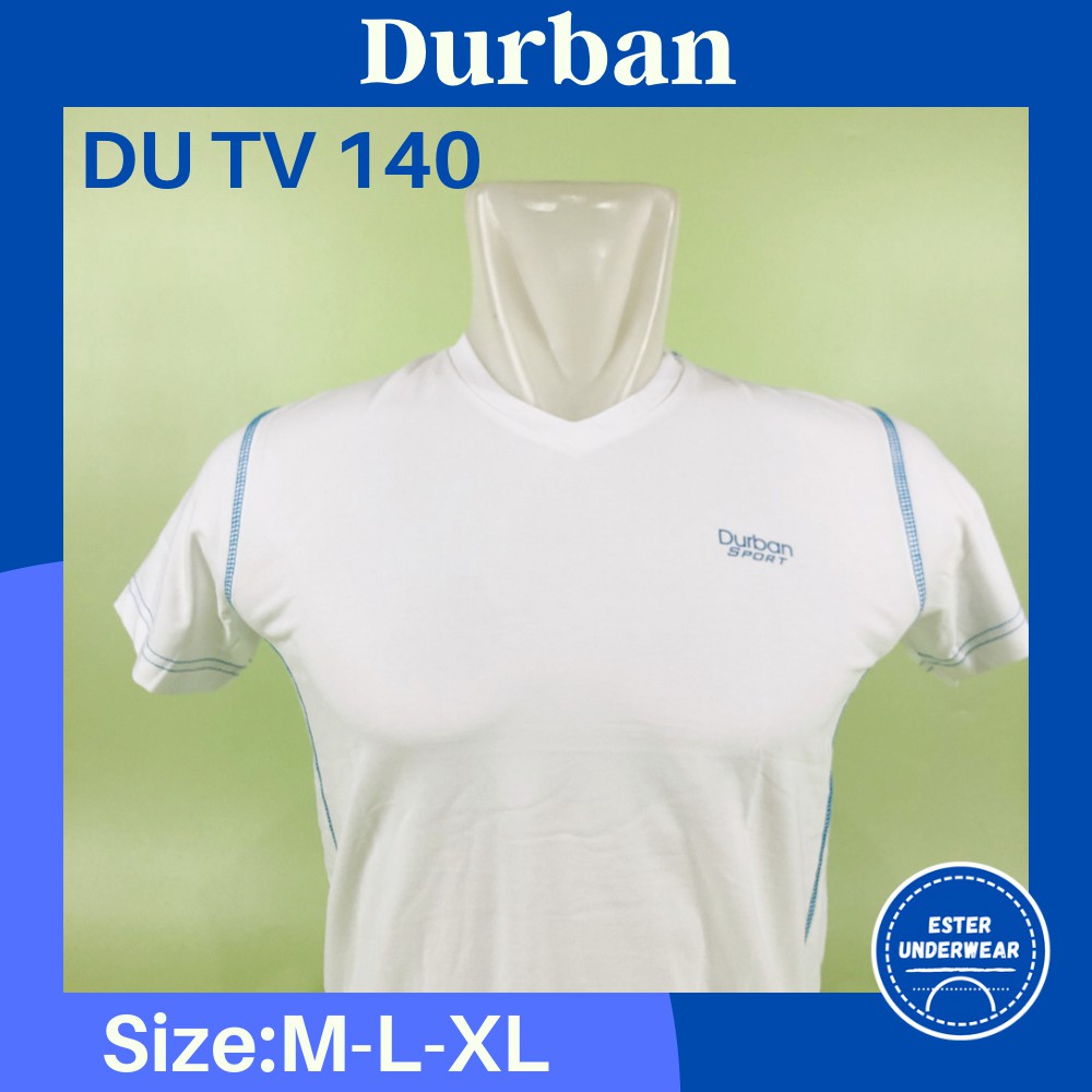 KAOS OBLONG DURBAN V-NECK DU TV 140 B/W  ISI-1 PCS