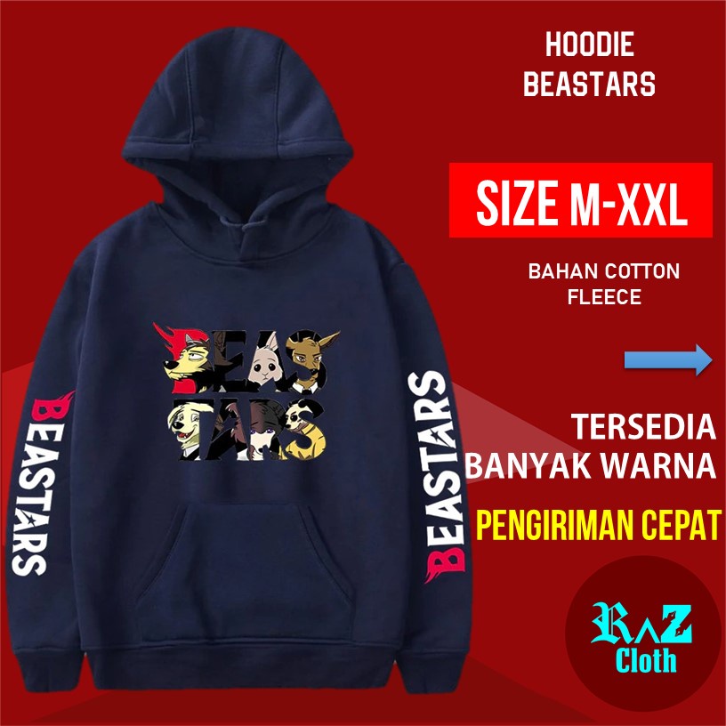 Hoodie Keren Dog Rabbit Srigala Beruang Beastars Switer Pria Distro Jaket Laki Laki Unik Baju Hangat