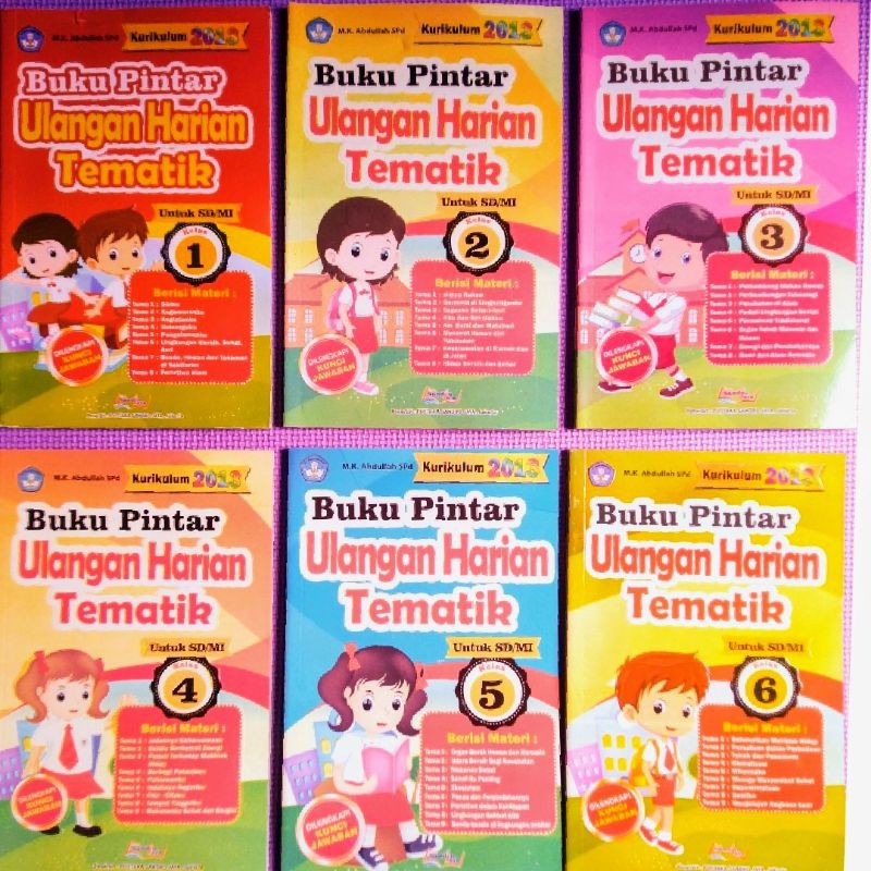BUKU ULANGAN HARIAN TEMATIK KELAS 1 2 3 4 5 6 | Shopee ...