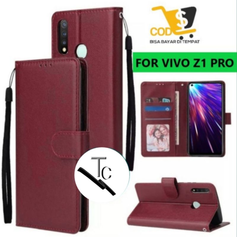 VIVO Z1PRO / Flip Cover Wallet Z1PRO /  Case Z1PRO Dompet Kulit Sarung Kulit Casing Hp