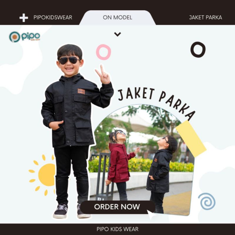 Afsheenastore Jaket Anak Pipo Jaket Parka 4-12T