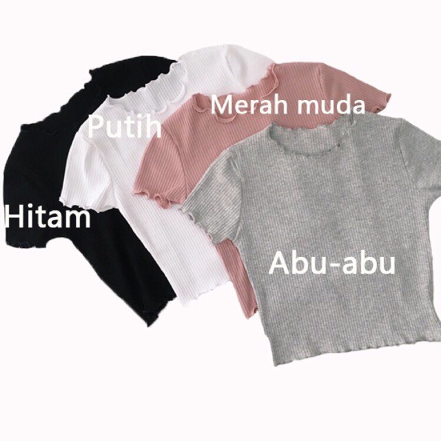 ATASAN RAJUT KRIWIL TANGAN PENDEK/ATASAN RAJUT CROP KOREA STYLE